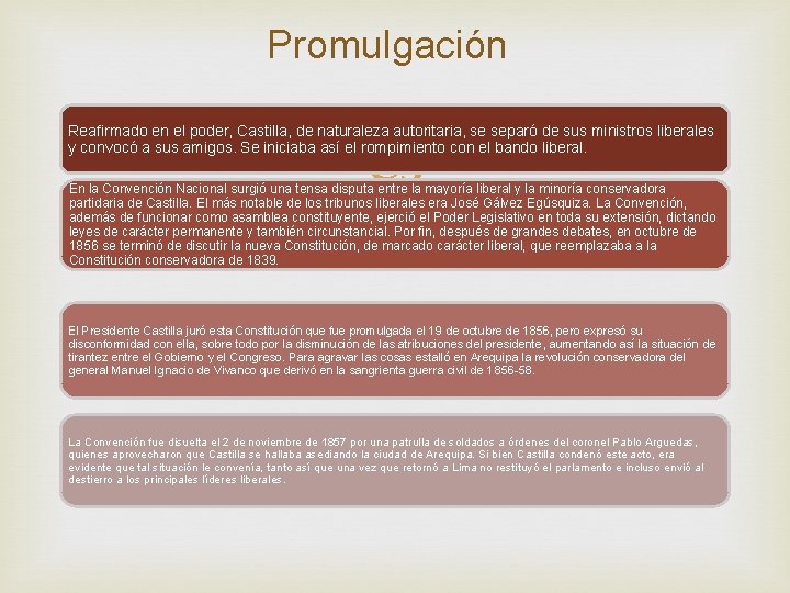 Promulgación Reafirmado en el poder, Castilla, de naturaleza autoritaria, se separó de sus ministros