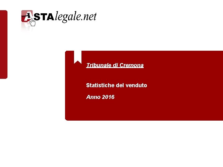 Tribunale di Cremona Statistiche del venduto Anno 2016 