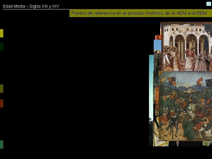 Edad Media – Siglos XIII y XIV Puntos de referencia en el proceso histórico