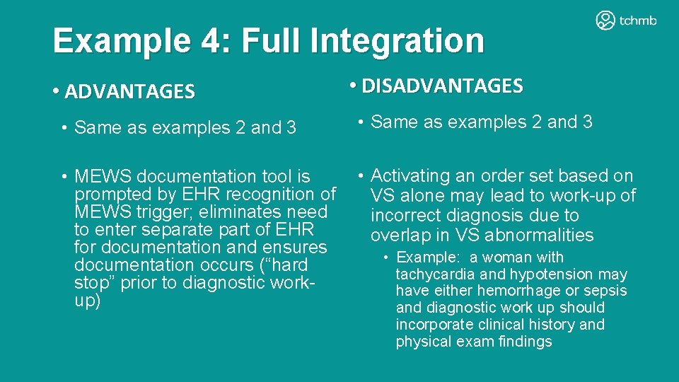 Example 4: Full Integration • ADVANTAGES • DISADVANTAGES • Same as examples 2 and Example 4: Full Integration • ADVANTAGES • DISADVANTAGES • Same as examples 2 and