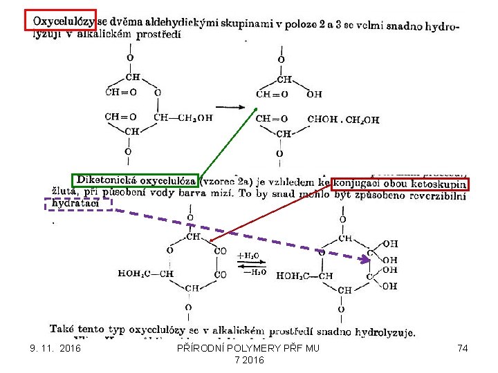 9. 11. 2016 PŘÍRODNÍ POLYMERY PŘF MU 7 2016 74 