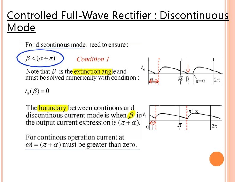 Controlled Full-Wave Rectifier : Discontinuous Mode 