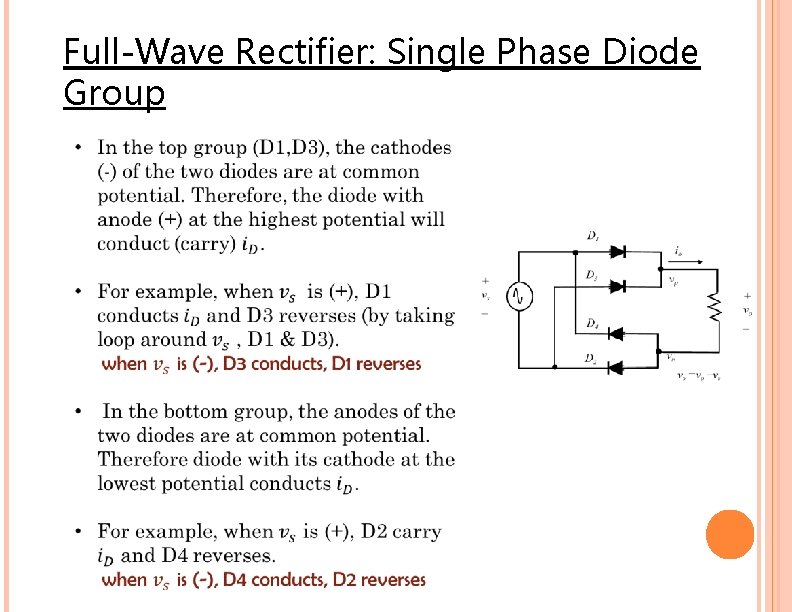 Full-Wave Rectifier: Single Phase Diode Group 