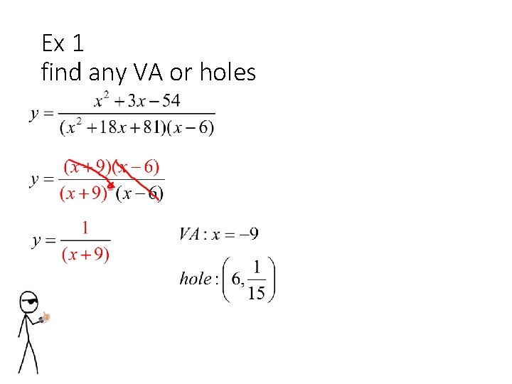 Ex 1 find any VA or holes 