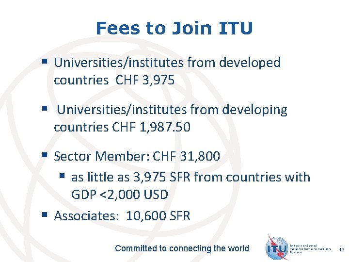 Itu And Standards Arthur Levin Chief Operations And