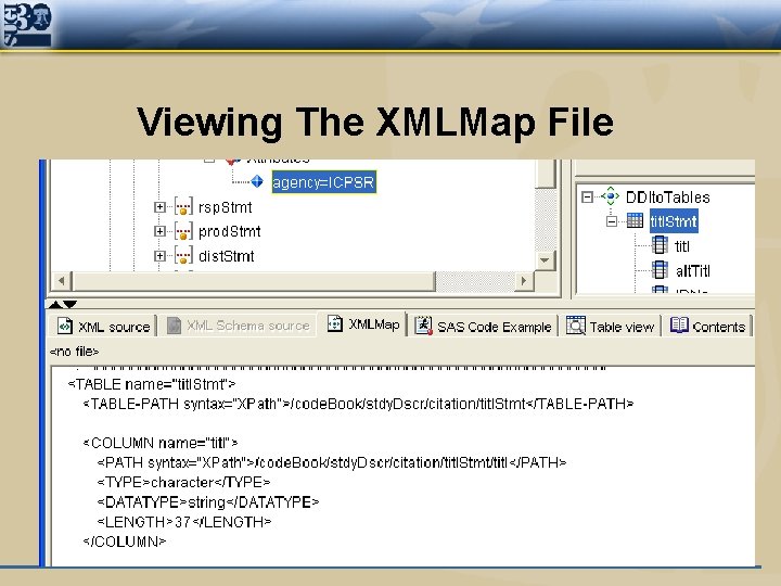 Viewing The XMLMap File 