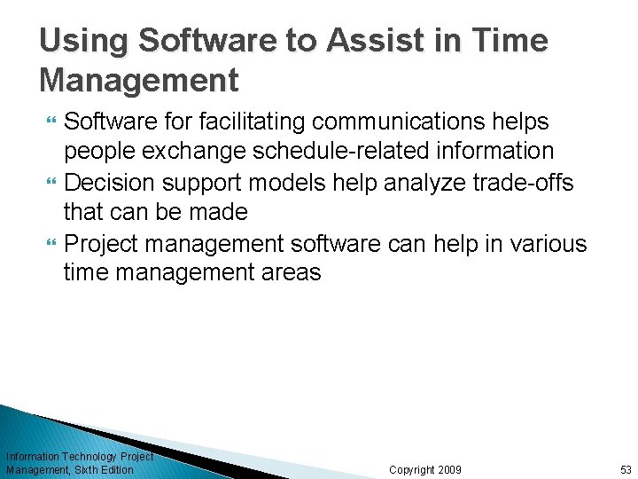 Using Software to Assist in Time Management Software for facilitating communications helps people exchange