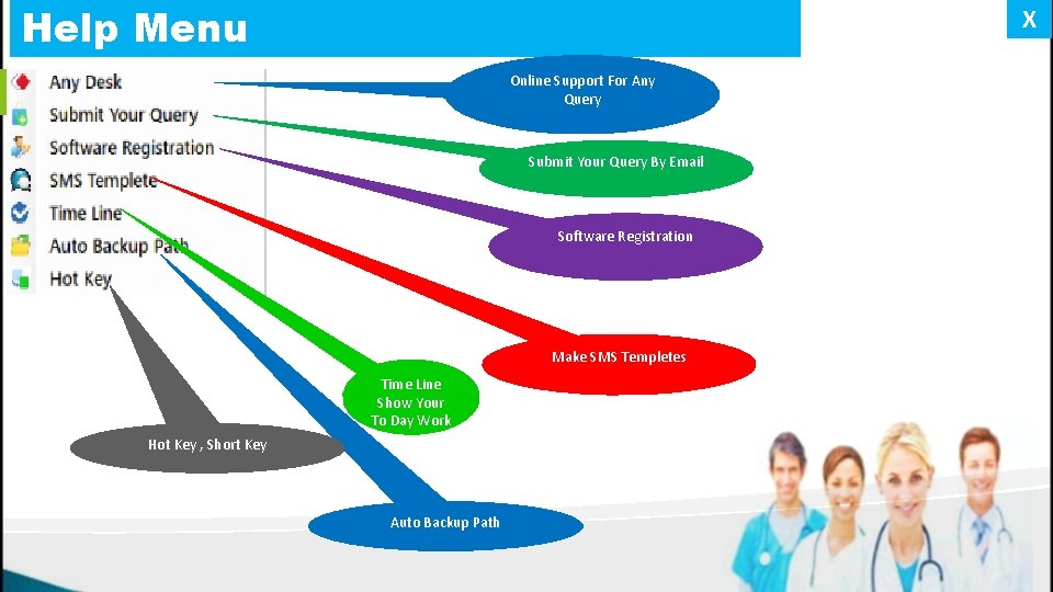 Help Menu X Online Support For Any Query Submit Your Query By Email Software