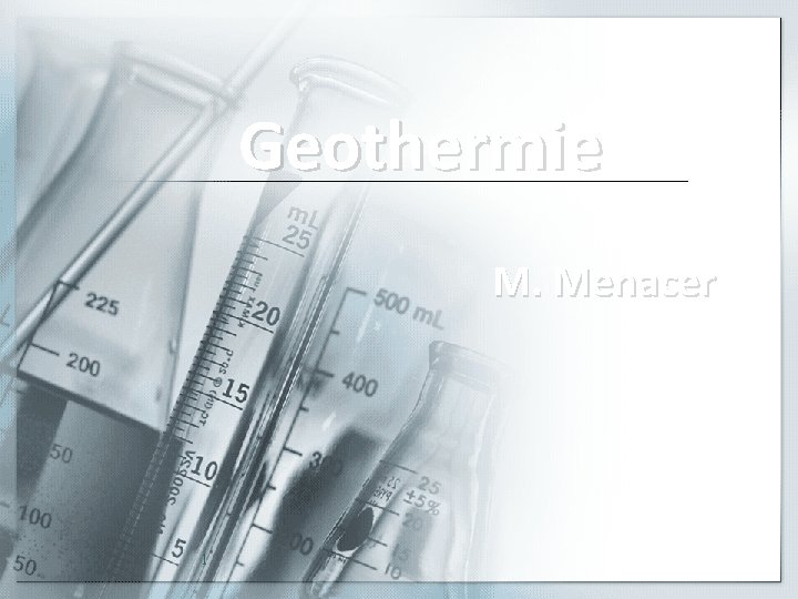 Geothermie M. Menacer 1 