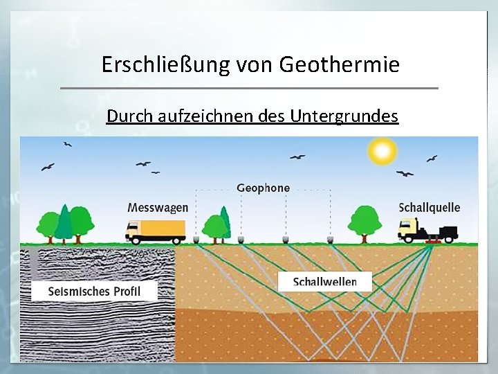 Erschließung von Geothermie Durch aufzeichnen des Untergrundes 13 