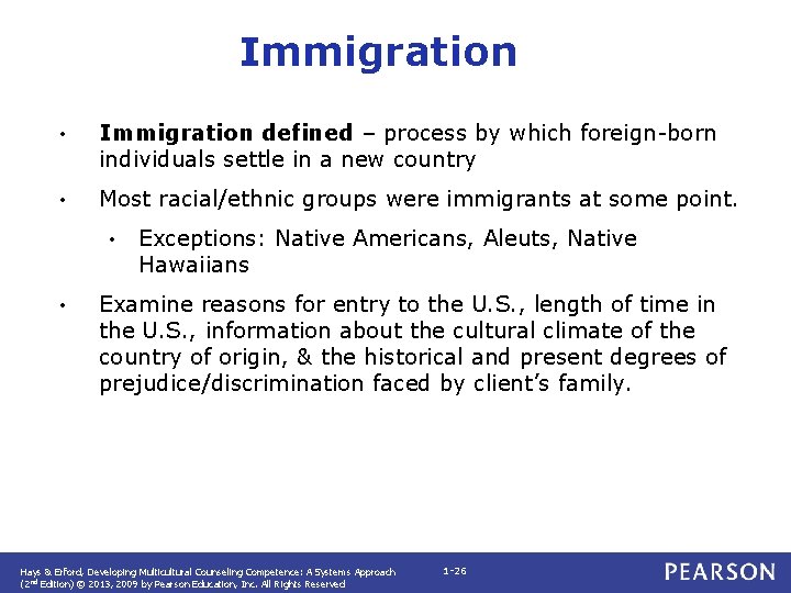 Immigration • Immigration defined – process by which foreign-born individuals settle in a new