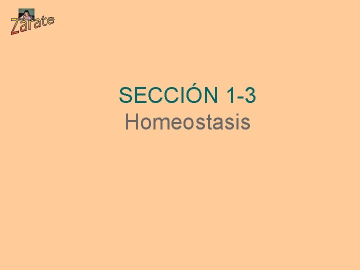 SECCIÓN 1 -3 Homeostasis 