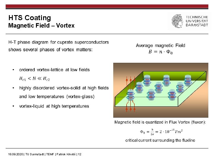 HTS Coating Magnetic Field – Vortex 18. 09. 2020 | TU Darmstadt | TEMF