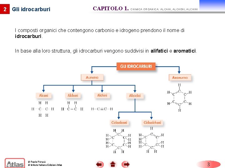 2 Gli idrocarburi CAPITOLO 1. CHIMICA ORGANICA: ALCANI, ALCHENI, ALCHINI I composti organici che