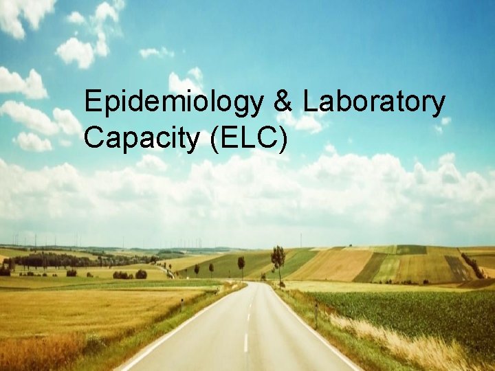 Epidemiology & Laboratory Capacity (ELC) Epidemiology & Laboratory Capacity (ELC)