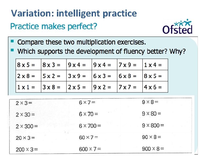 Variation: intelligent practice 