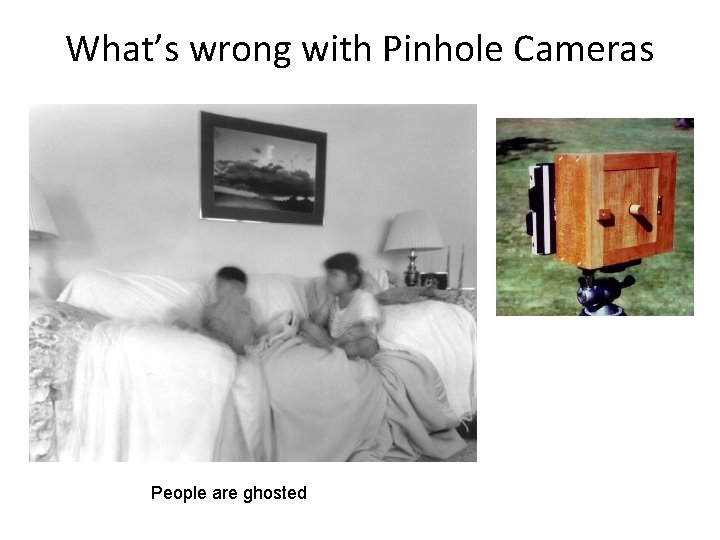 What’s wrong with Pinhole Cameras People are ghosted 