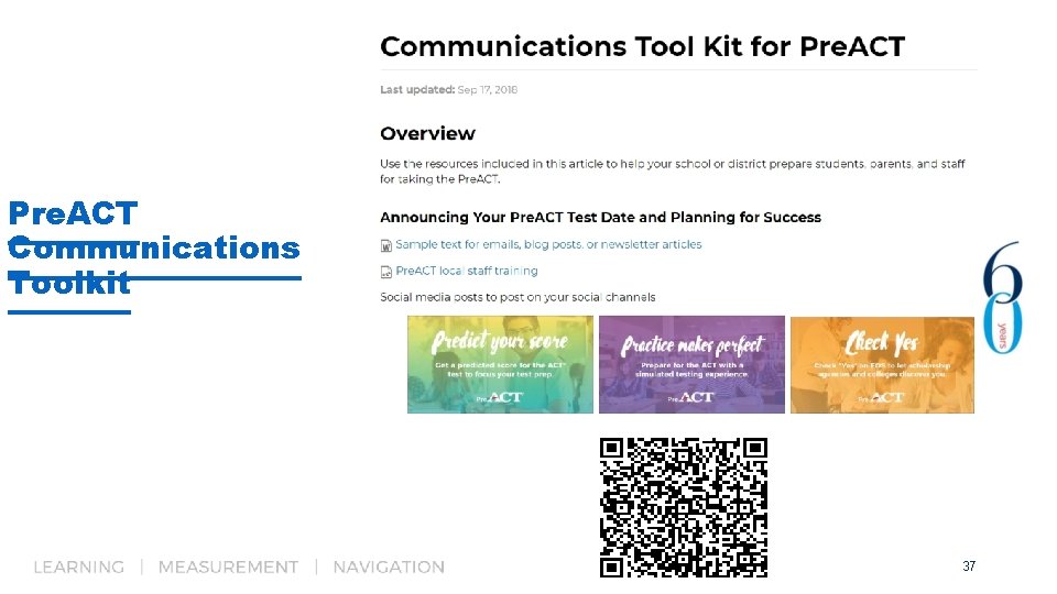 Pre. ACT Communications Toolkit 37 