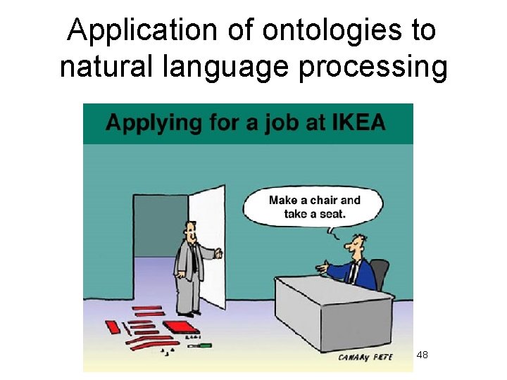 Application of ontologies to natural language processing 48 