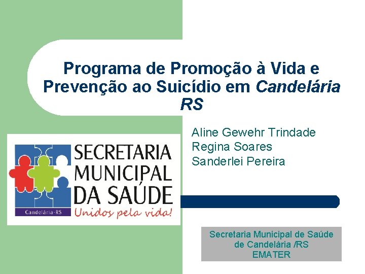 Programa de Promoção à Vida e Prevenção ao Suicídio em Candelária RS Aline Gewehr