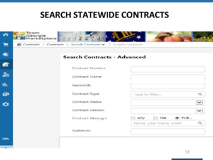 SEARCH STATEWIDE CONTRACTS 13 