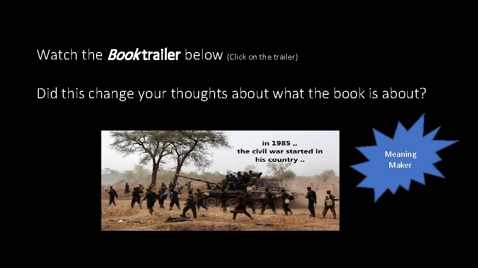 Watch the Book trailer below (Click on the trailer) Did this change your thoughts