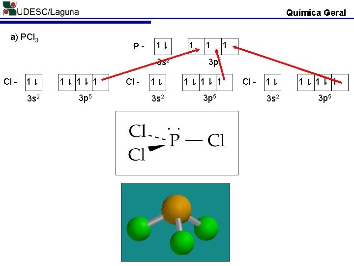 Química Geral 1 1 3 p 3 Cl - 1 1 3 p 5