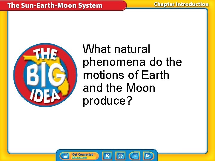 What natural phenomena do the motions of Earth and the Moon produce? 