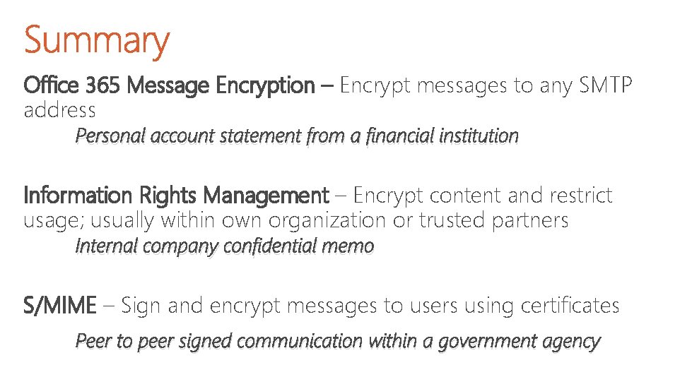 Office 365 Message Encryption – Encrypt messages to any SMTP address Personal account statement