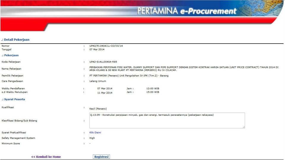 Contoh e-Procurement 