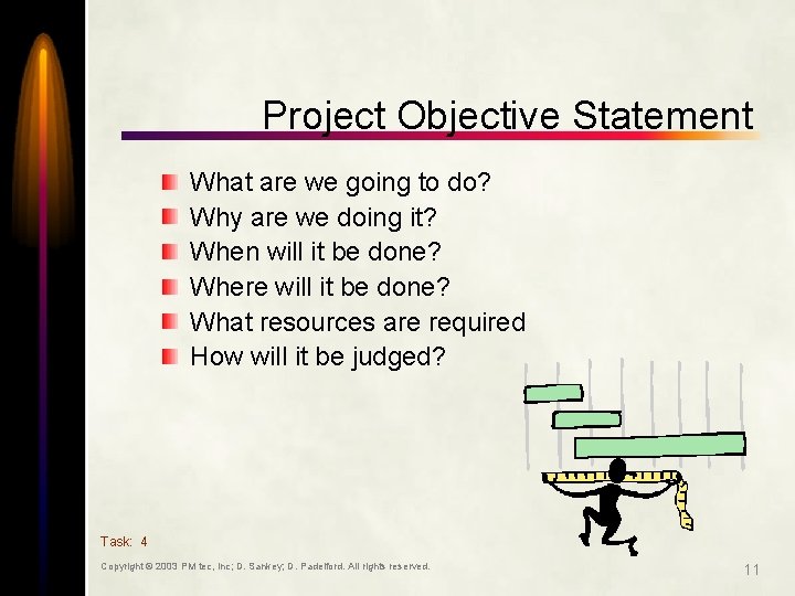 Project Objective Statement What are we going to do? Why are we doing it?