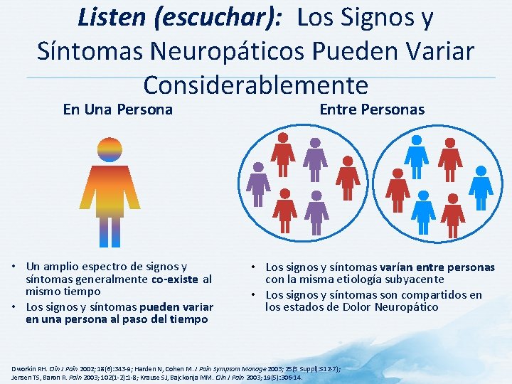 Listen (escuchar): Los Signos y Síntomas Neuropáticos Pueden Variar Considerablemente En Una Persona •