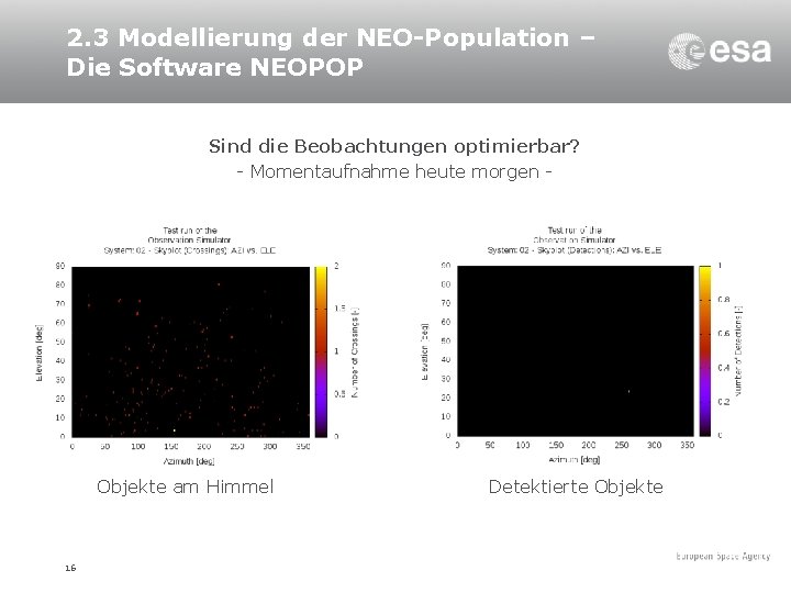 2. 3 Modellierung der NEO-Population – Die Software NEOPOP Sind die Beobachtungen optimierbar? -