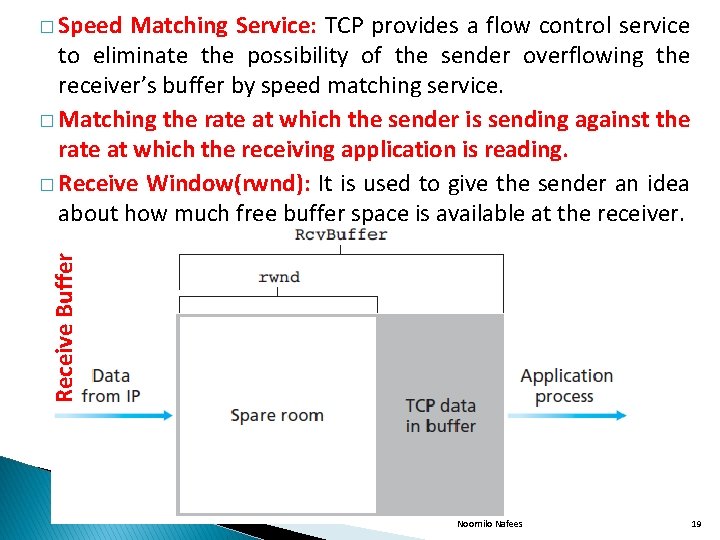 Matching Service: TCP provides a flow control service to eliminate the possibility of the