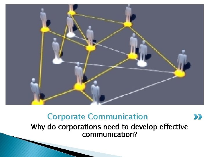 Corporate Communication Why do corporations need to develop effective communication? 