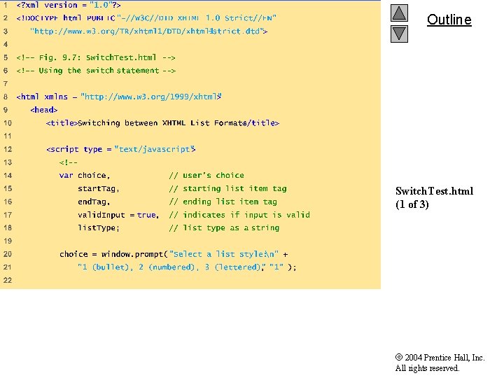 Outline Switch. Test. html (1 of 3) 2004 Prentice Hall, Inc. All rights reserved. Outline Switch. Test. html (1 of 3) 2004 Prentice Hall, Inc. All rights reserved.