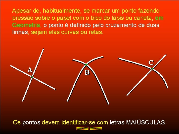 Apesar de, habitualmente, se marcar um ponto fazendo pressão sobre o papel com o