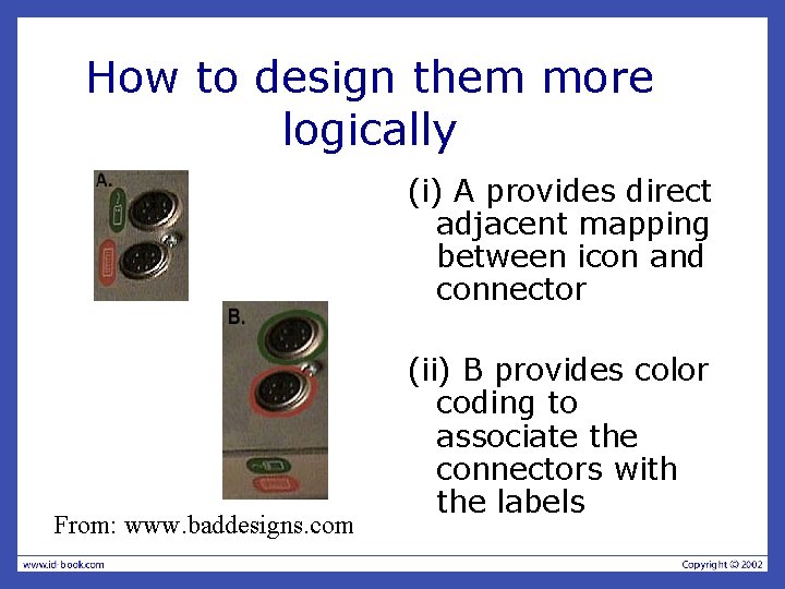 How to design them more logically (i) A provides direct adjacent mapping between icon How to design them more logically (i) A provides direct adjacent mapping between icon