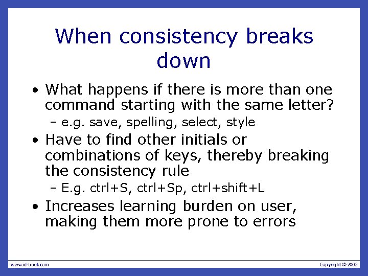 When consistency breaks down • What happens if there is more than one command When consistency breaks down • What happens if there is more than one command
