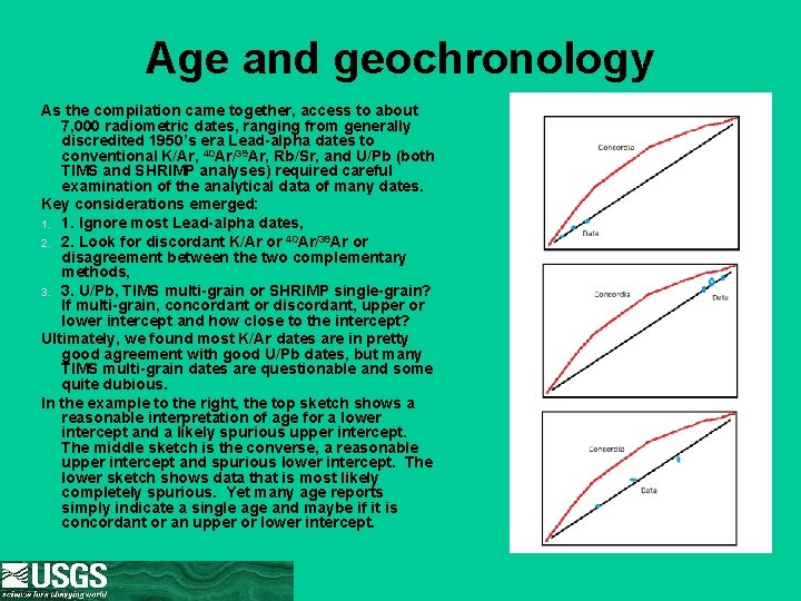 Age and geochronology As the compilation came together, access to about 7, 000 radiometric