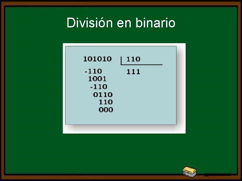 División en binario 