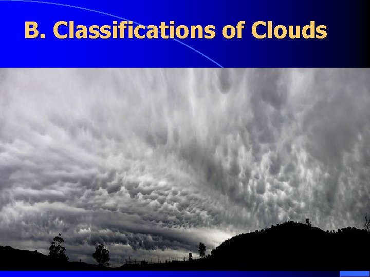 B. Classifications of Clouds 