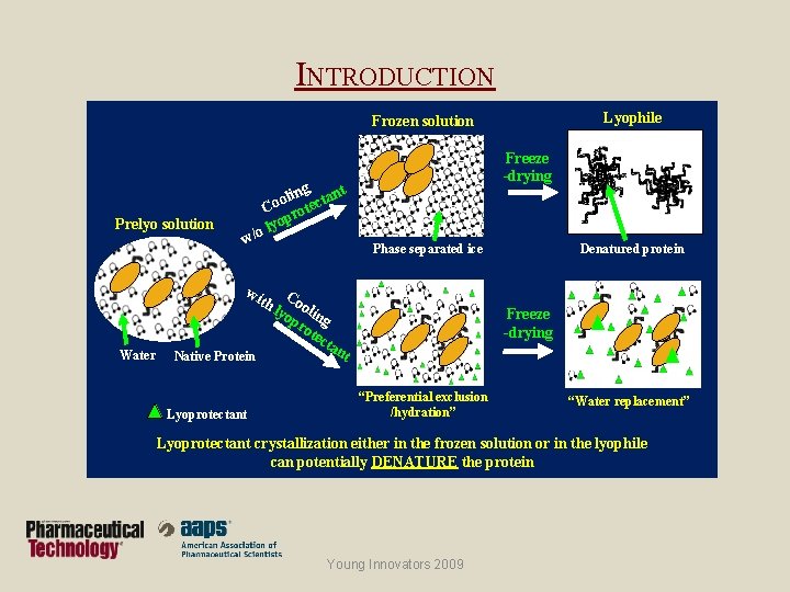 INTRODUCTION Lyophile Frozen solution Prelyo solution Freeze -drying g t olin ectan o C