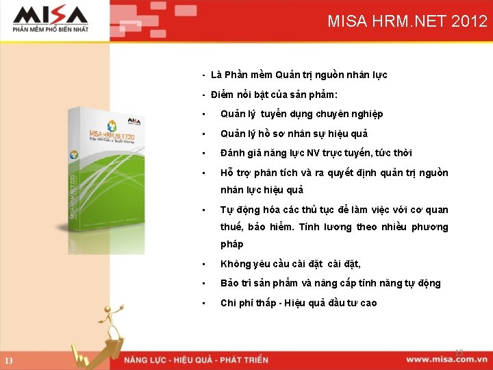 MISA HRM. NET 2012 - Là Phần mềm Quản trị nguồn nhân lực -