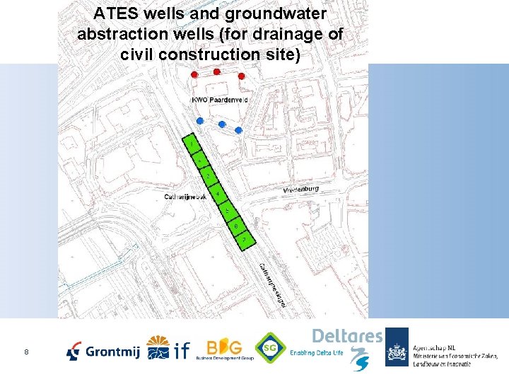 ATES wells and groundwater Information abstraction wells (for drainage of civil construction site) 8