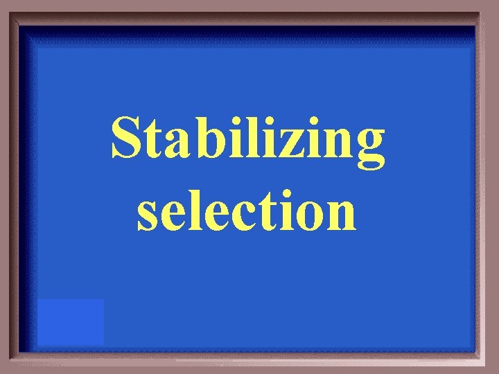 Stabilizing selection 