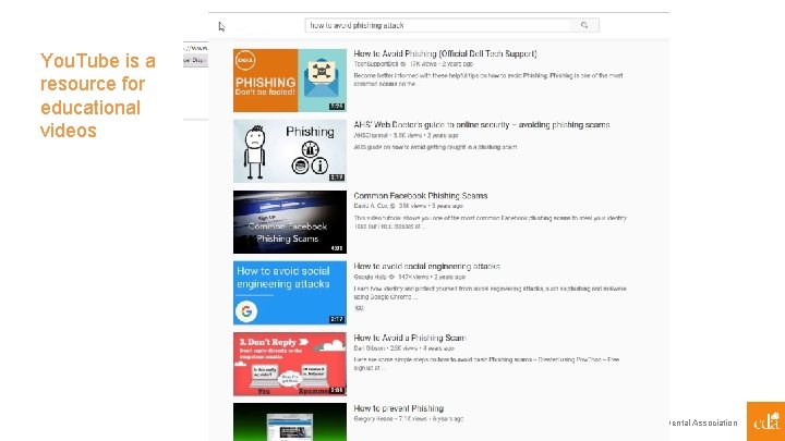 You. Tube is a resource for educational videos Page 64 | California Dental Association