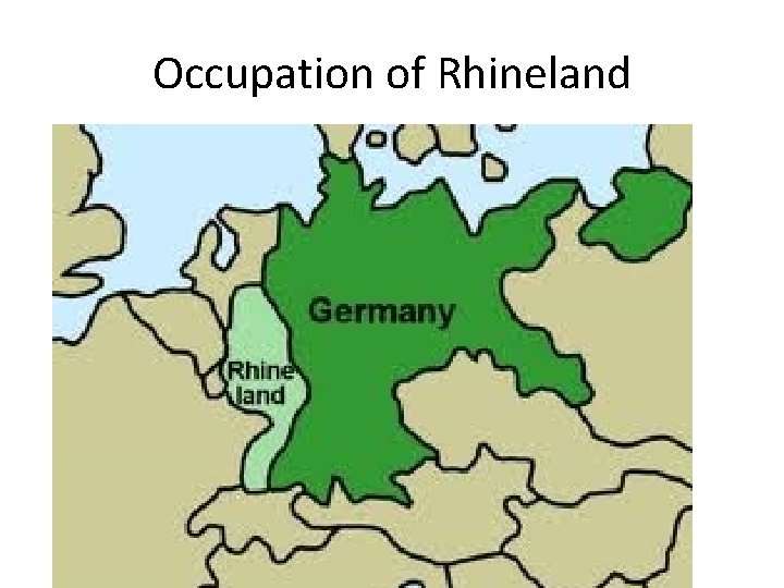 Occupation of Rhineland 