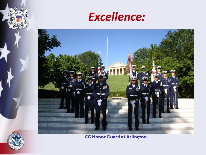Excellence: CG Honor Guard at Arlington 