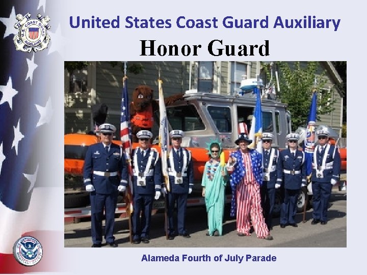 United States Coast Guard Auxiliary Honor Guard Alameda Fourth of July Parade 